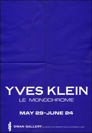 Yves Klein : Le Monochrome