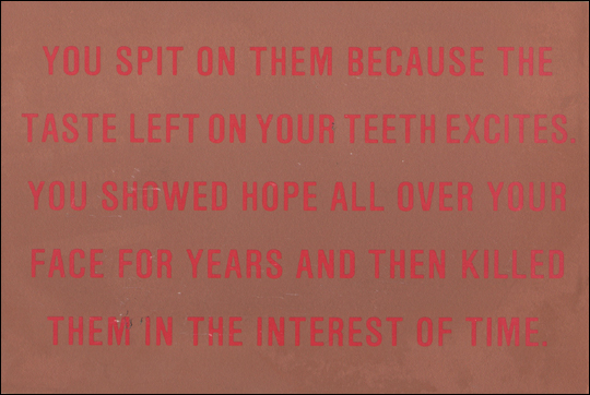 Jenny Holzer : Under a Rock