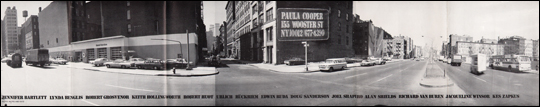 Paula Cooper / 155 Wooster Street / NY / 10012 [Announcement for  New Space and Group Exhibition]