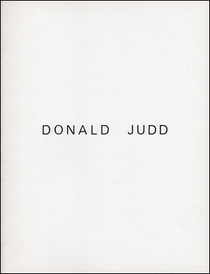 Donald Judd : Fifteen Works