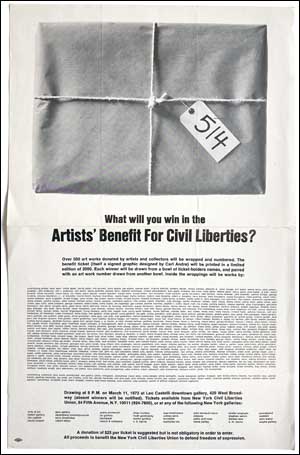 What Will You Win in the Artists' Benefit for Civil Liberties?