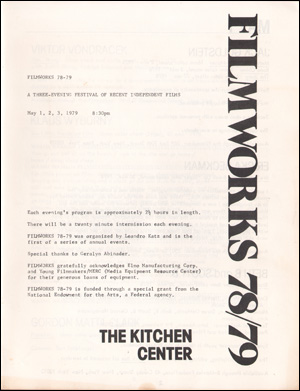 Filmworks 78 / 78 : A Three-Evening Festival of Recent Independent Films