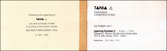Tania : Paintings / Constructions