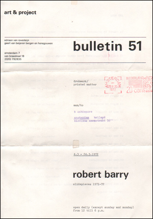 Bulletin 51 : Slidepieces 1971 - 72