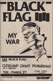 [Black Flag at the Cleveland County Fairground [full size poster] / Tue. Mar. 27 1984]