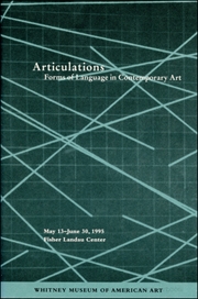Articulations : Forms of Language in Contemporary Art