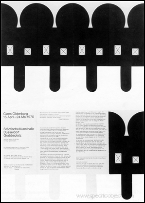 Exhibition Brochure : Claes Oldenburg : Städische Kunsthalle Dusseldorf