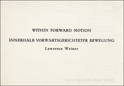 Within Forward Motion / Lawrence Weiner