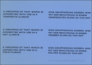 A Grouping of that which is / Connected with use in a Temperate Climate...