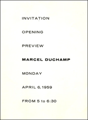 Invitation / Opening / Preview : Marcel Duchamp