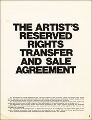The Artist's Reserved Rights Transfer and Sale Agreement