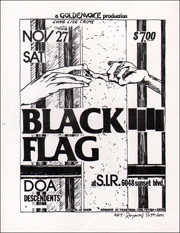 [Black Flag at S.I.R. / Sat. Nov. 27 1982 / Small Sticker]