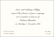 Anne and Anthony d'Offay requests the pleasure of your company at a reception in honour of Richard Hamilton
