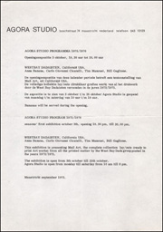 Agora Studio Programma 1975/1976 / Westbay Dadaisten