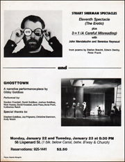 Stuart Sherman Spectacles : Eleventh Spectacle (The Erotic) Plus 3 = 1 (A Careful Misreading) and Ghosttown
