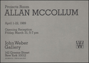Allan McCollum : Projects Room