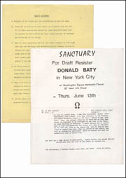 Sanctuary For Draft Resister Donald Baty