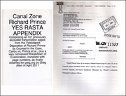 Canal Zone Richard Prince YES RASTA Appendix / Complaint and Demand for Jury Trial Documents
