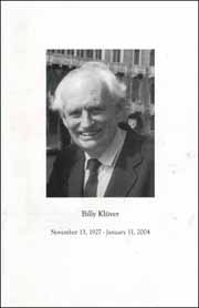 Billy Klüver Memorial Program : November 13, 1927 - January 11, 2004